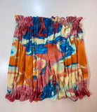 Tie Dye Print Knit Tube Top