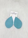 Teardrop Leather Earrings Large Shimmer