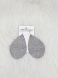 Teardrop Leather Earrings Large Shimmer