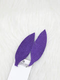 Large Leather Fringe Feather Light Purple