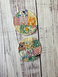 Upcycled Quilt Circle Coasters