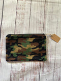 Camo flannel zipper pouch