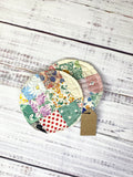 Upcycled Quilt Circle Coasters