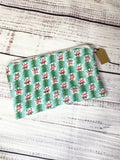 Vintage fabric zipper pouch