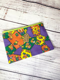 Vintage fabric zipper pouch