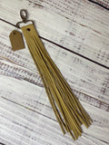 Leather Fringe keyfob purse charm