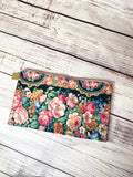 Vintage fabric zipper pouch