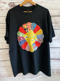 XL Black Vintage Quilt Block tee