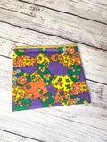 Vintage fabric zipper pouch