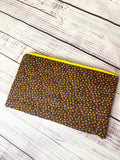 Vintage fabric zipper pouch