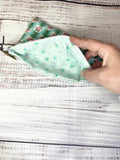 Vintage fabric zipper pouch