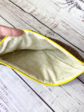 Vintage fabric zipper pouch