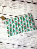 Vintage fabric zipper pouch