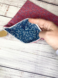 Vintage fabric zipper pouch