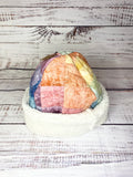 Handmade Upcycled quilt beanie hat gift for women