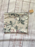 Shabby Chic Floral print zipper pouch
