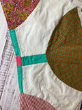 Vintage Quilt top Head scarf hair bandana
