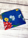 Vintage fabric zipper pouch