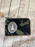 Camo and bunny lace zipper pouch