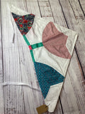 Vintage Quilt top Head scarf hair bandana