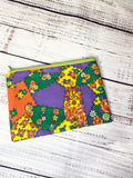 Vintage fabric zipper pouch