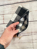 Black and white buffalo print zipper pouch