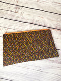 Vintage fabric zipper pouch