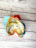 Handmade Upcycled quilt box zipper pouch