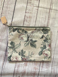 Shabby Chic Floral print zipper pouch