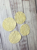 Upcycled Quilt Circle Coasters