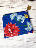 Vintage fabric zipper pouch