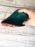 Vintage fabric zipper pouch