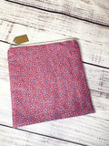 Vintage fabric zipper pouch