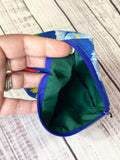Vintage fabric zipper pouch