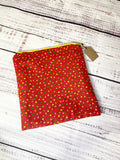 Vintage fabric zipper pouch