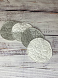 Upcycled Quilt Circle Coasters