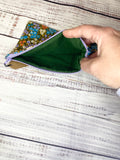 Vintage fabric zipper pouch