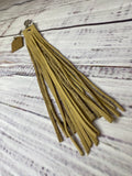 Leather Fringe keyfob purse charm