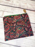 Vintage fabric zipper pouch