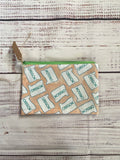 Oregon print zipper pouch
