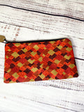 Vintage fabric zipper pouch
