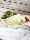 Vintage fabric zipper pouch