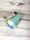 Handmade Upcycled quilt box zipper pouch