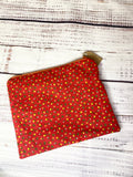 Vintage fabric zipper pouch