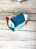 Handmade Upcycled quilt box zipper pouch