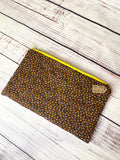 Vintage fabric zipper pouch