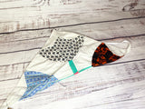 Vintage Quilt top Head scarf hair bandana