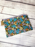 Vintage fabric zipper pouch