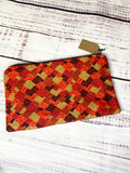 Vintage fabric zipper pouch