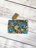 Vintage fabric pocket snap wallet multi floral